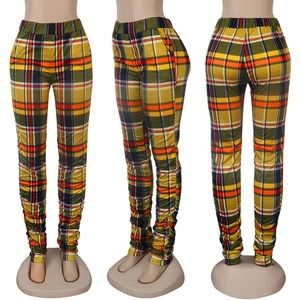 Business Lady Plaid Stacked Pants 🔱